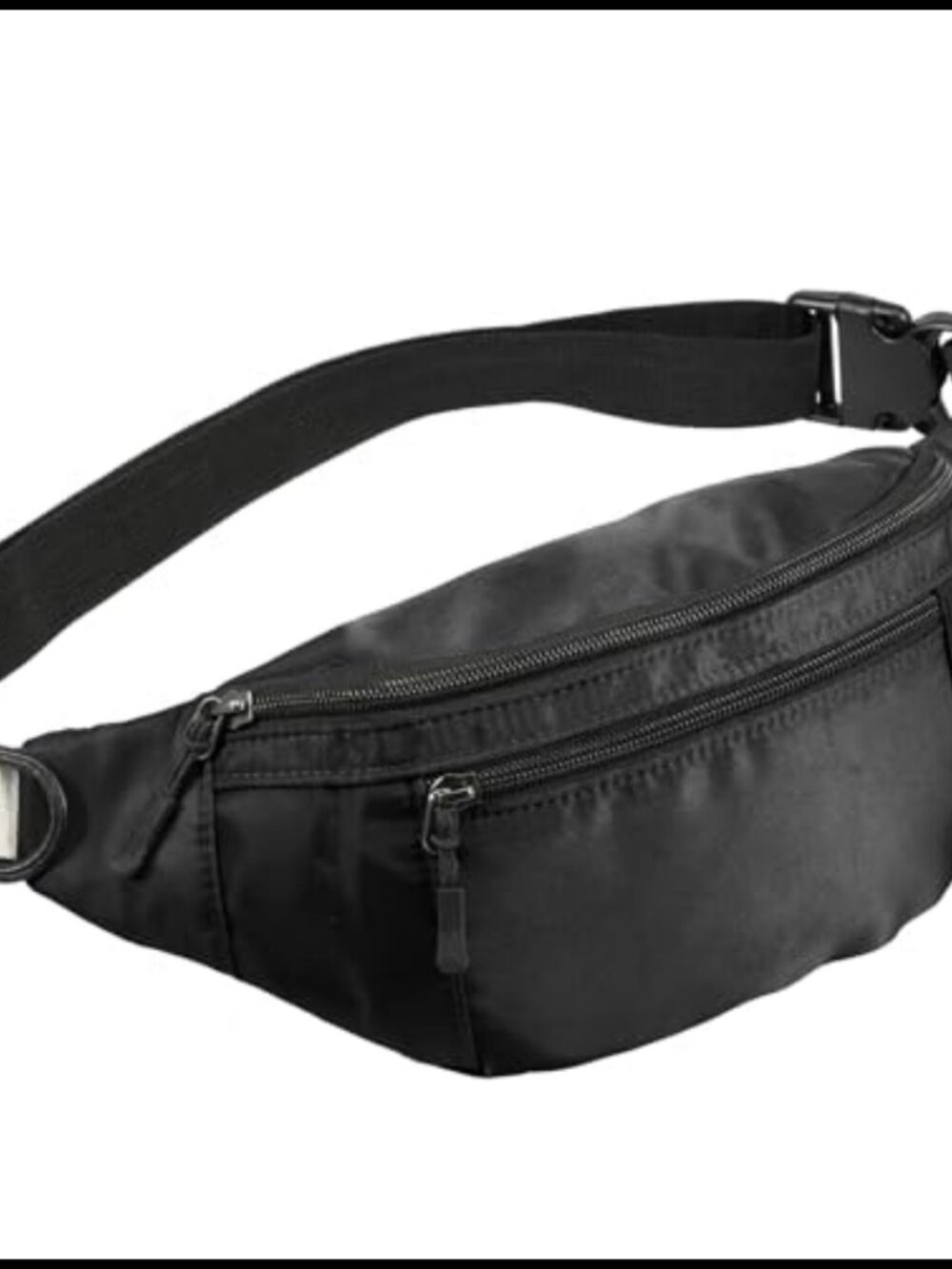 Waterproof Oxford Cloth Crossbody Fanny Pack 4 Zipper Pockets Travel Waist Bag